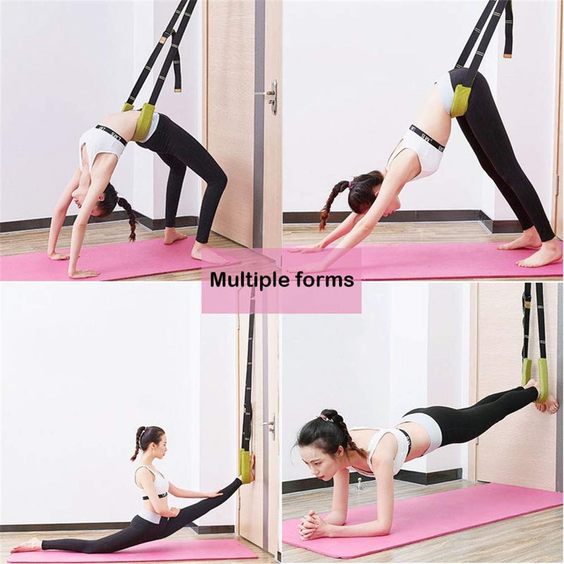 Xemz Back bend Assist Trainer - Improve Back and Waist Flexibility, Door Flexibility Stretching Strap, Home equipment for Ballet, Dance, Yoga, Gymnastics, Cheerleading, Splits (black) - Image 2
